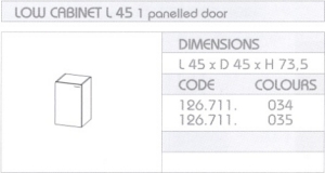 Abbey Professional - Low Cabinet L45 - Panelled Door