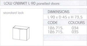 Abbey Professional - Low Cabinet L90 - Panelled Doors