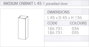 Abbey Professional - Medium Cabinet L45 - Panelled Door