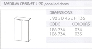 Abbey Professional - Medium Cabinet L90 - Panelled Doors