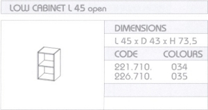 Abbey Professional - Low Cabinet L45 - Open