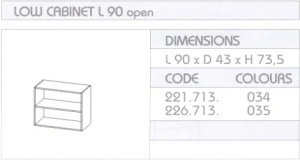 Abbey Professional - Low Cabinet L90 - Open