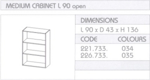 Abbey Professional - Medium Cabinet L90 - Open