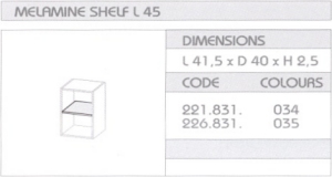 Abbey Professional - Melamine Shelf L45