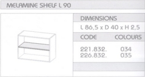 Abbey Professional - Melamine Shelf L90