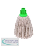 2Work 12oz Twine Rough Socket Mop Green (Pack of 10) 101851