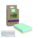 Post-it Super Sticky Recycled Notes Lined 102x152mm 45 Sheets Assorted (Pack of 4) 4645-RSSCOL4