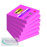 Post-it Notes Super Sticky 76x76mm Fuchsia 90 Sheets (Pack of 6) 654-6SS-PNK-EU