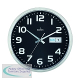 Acctim Supervisor Wall Clock 320mm Chrome/Black 21023