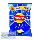 Walkers Cheese and Onion Crisps 32.5g (32 pack) 121796