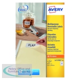 Avery Removable Labels 27 Per Sheet White (Pack of 675) L4737REV-25