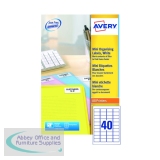 Avery Laser Mini Labels 45.7x25.4mm 40 Per Sheet White (1000 Pack) L7654-25