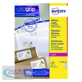 Avery Ultragrip Laser Address Labels QuickPEEL 63.5x38.1mm 21 Per Sheet White (2100 Pack) L7160-100