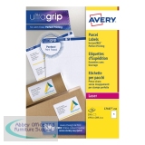 Avery Ultragrip Laser Parcel Labels 199.6x289.1mm 1 Per Sheet White (250 Pack) L7167-250