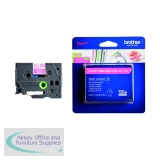 Brother P-Touch TZe Laminated Tape Cassette 12mm x 5m White on Berry Pink TZEMQP35