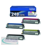 Brother TN-248 Toner Cartridges Value Pack CMYK TN248XLBK