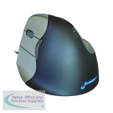 BakkerElkhuizen Evoluent4 Wired Left Handed Vertical Mouse Medium Black/Grey/Silver BNEEVL4