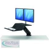 Fellowes Lotus RT Sit/Stand Workstation Dual Screen Black 8081601