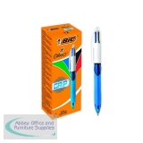 Bic 4 Colours Comfort Grip Retractable Ballpoint Pen (12 Pack) 8871361