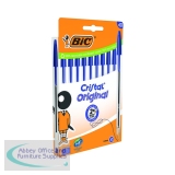 Bic Cristal Ballpoint Pen Medium Blue (Pack of 10) 516352