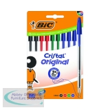 Bic Cristal Ballpoint Pen Medium Assorted (Pack of 10) 516354