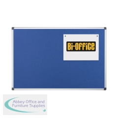BQ35054 - Bi-Office Aluminium Trim Felt Notice Board 1200x900mm Blue FA0543170-999