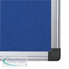BQ35054 - Bi-Office Aluminium Trim Felt Notice Board 1200x900mm Blue FA0543170-999
