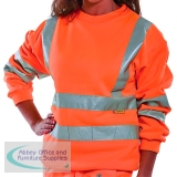 High Visibility Sweatshirt Orange Medium