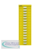 Bisley 15 Multidrawer Cabinet 279x380x860mm Canary Yellow BY78745