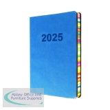 Collins Edge Rainbow A5 Diary Week to View 2025 Blue ED153.U57-25