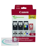 Canon PG-560XL x2/CL-561XL Inkjet Cartridge High Yield Photo Value Pack Black/Colour 3712C012