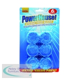 Power House Hygienic Toilet Blocks Blue Pack of 6 768202 / 113655