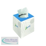 2Work Facial Tissue Cube Box 70 Sheets 2-Ply (Pack of 24) CPD13550