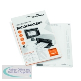 Durable Badgemaker Insert Sheets 61/122x210mm 150gsm White (Pack of 20) 146002