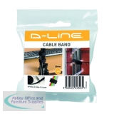 DLine Cable Tidy Band Reusable Hook and Loop Black CTTAPE20001