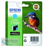 Epson T1592 Ink Cartridge Ultra Chrome Hi-Gloss2 Kingfisher Cyan C13T15924010