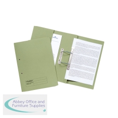 Exacompta Guildhall Transfer Spiral Pocket File 315gsm Foolscap Green (Pack of 25) 349-GRN