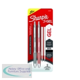 Sharpie S Gel Metal Pens x2/Refills x2 Black (Pack of 4) 2162643