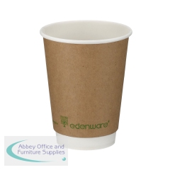 Double Wall Coffee Cup PLA Lined 12oz Kraft (Pack of 500) B04013