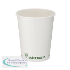 Single Wall Coffee Cup PLA Lined 8oz White (Pack of 1000) B01022