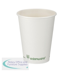 Single Wall Coffee Cup PLA Lined 12oz White (Pack of 1000) B01023