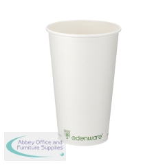 Single Wall Coffee Cup PLA Lined 16oz White (Pack of 1000) B01024