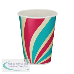 Single Wall Paper Cold Cup PE lined 12oz Assorted (Pack of 1000) D01103