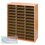 Safco 36 Compartment Literature Organiser Oak 9403MO