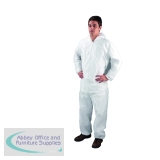 X Large White Non-Woven Coverall DC03