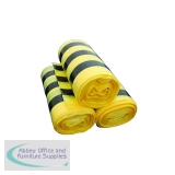 Polyco Clinical Waste Sack For Landfill Medium Duty 90L Yellow Tiger Stripe (Pack of 250) FAYB/5