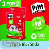 Pritt Stick Glue Stick 22g (Pack of 6) 3 For 2