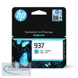 HP 937 Ink Cartridge Cyan 4S6W2NE