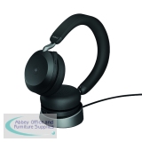 Jabra Evolve2 75 USB-A Headset with Charging Stand Microsoft Teams Version Black 27599-999-989