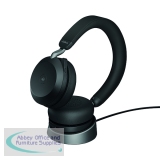 Jabra Evolve2 75 USB-C Headset with Charging Stand Unified Communication Version Black 27599-989-889